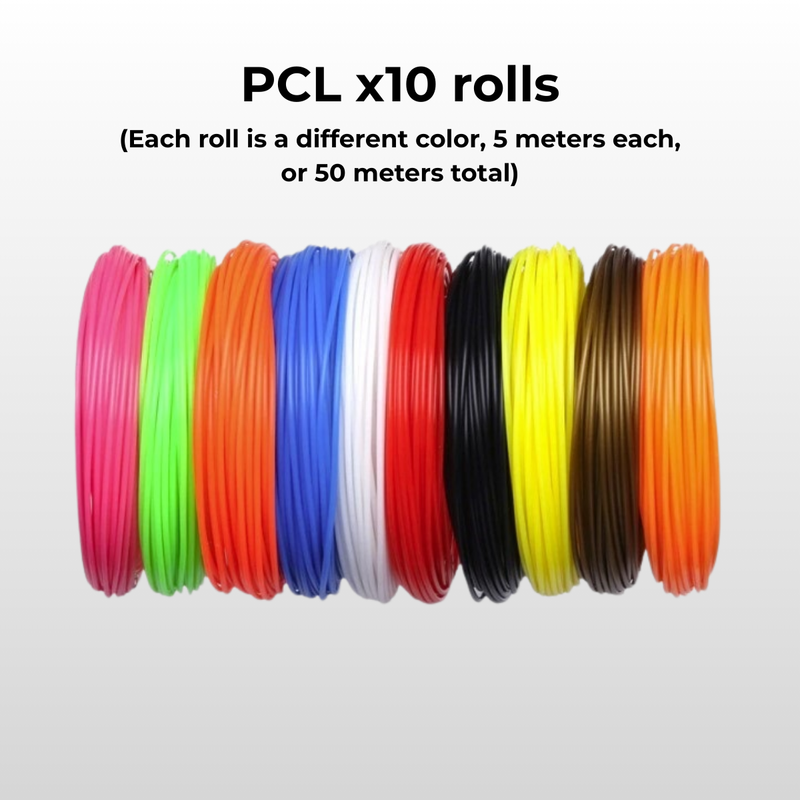 PCL 10 colors X 5 meters each  (50 meters)