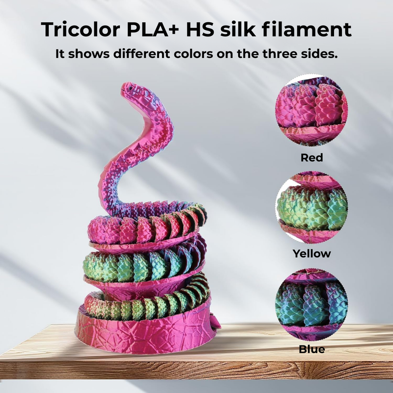 PLA+ HS Tri-Color Silk Blue Green Orange