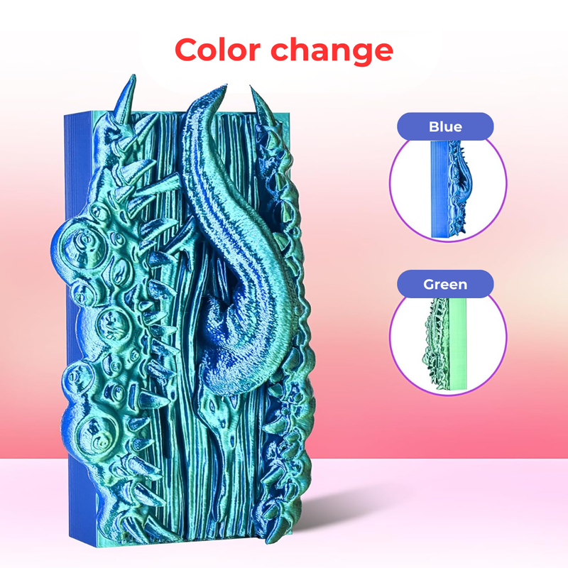 PLA+ High Speed Dual Silk Black Blue