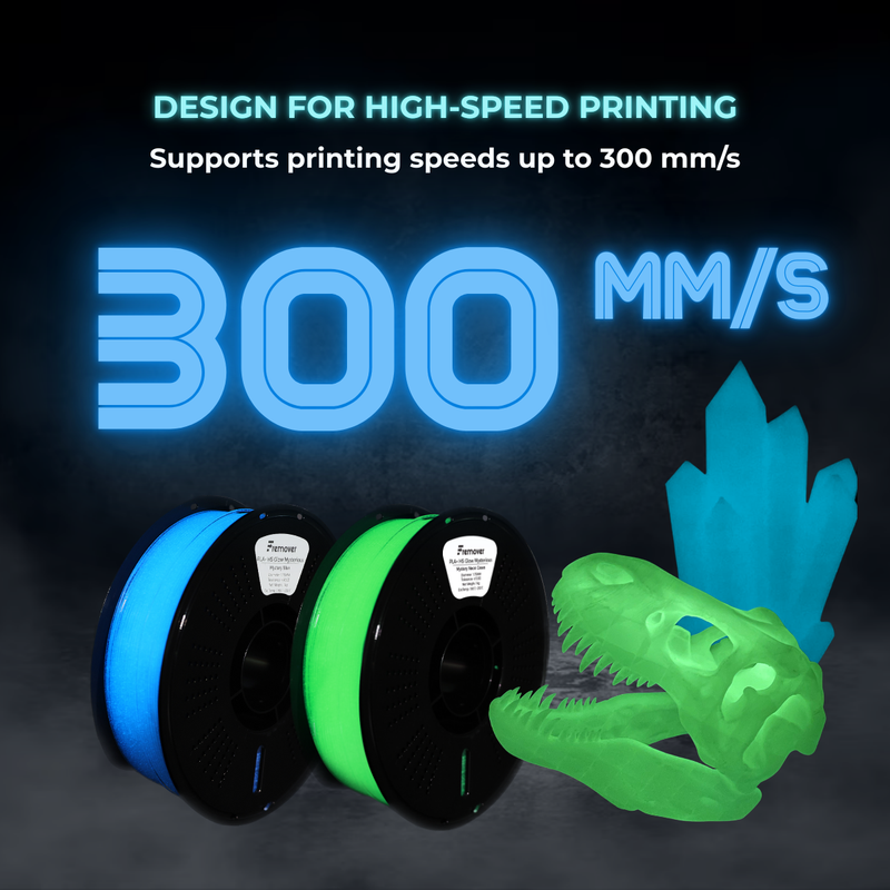 PLA+ HS Glow Mysterious Glow in the Dark Mystery Neon Green (with glitter)