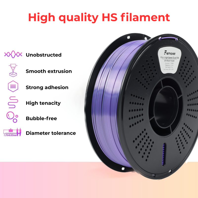 PLA+ High Speed Dual Silk Bronze Purple