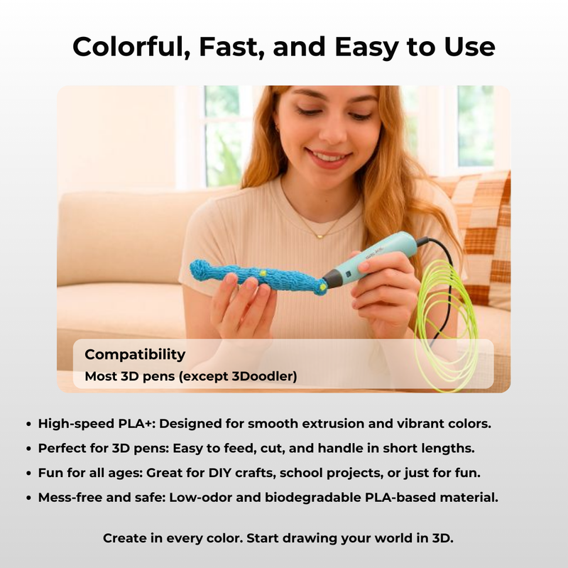 PLA+ HIGH SPEED 20 colors X 5 meters each (100 meters)